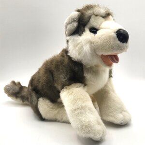 Retired Build A Bear Husky Blue Eyes Magnetic Mouth Soundbox in Leg-not working